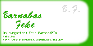 barnabas feke business card